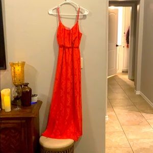 Coral maxi dress